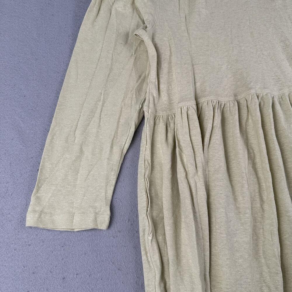 Free People Moonlight Midi Dress Small Fava Bean Green Cotton Hemp FP Beach - Picture 8 of 16